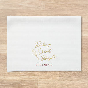 Baking Spirits Heldere familienaam Kerst Theedoek