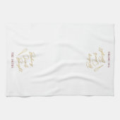 Baking Spirits Heldere familienaam Kerst Theedoek (Horizontaal)