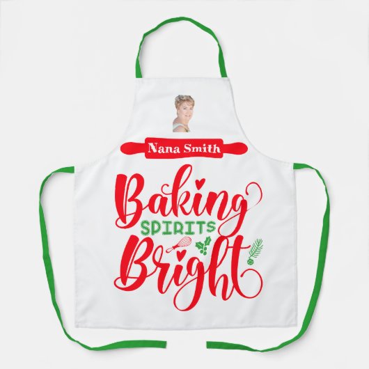 Baking Spirits Heldere grappige kerst nieuwigheid Schort (Voorkant)