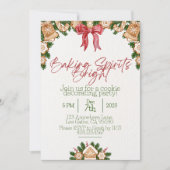 Baking spirits heldere kerst cookie uitnodiging (Voorkant)