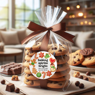Baking spirits heldere koekje kerstmis label