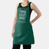 Baking Spirits Heldergroene, gepersonaliseerde Ker Schort (Insitu)