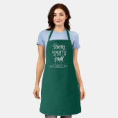 Baking Spirits Heldergroene, gepersonaliseerde Ker Schort (Gedragen)