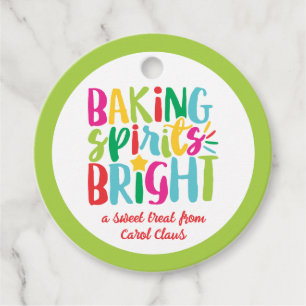 Baking Spirits Helderkleurige kerstbehandelingen Bedankjes Labels