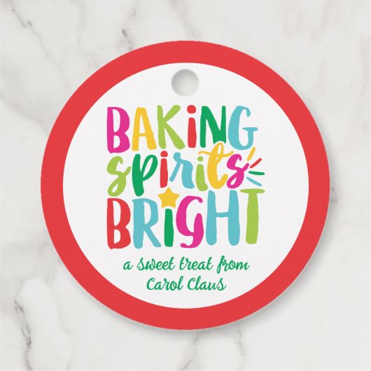 Baking Spirits Helderkleurige kerstbehandelingen Bedankjes Labels (Achterkant)