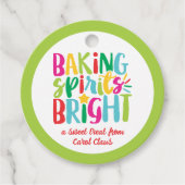Baking Spirits Helderkleurige kerstbehandelingen Bedankjes Labels (Voorkant)