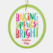 Baking Spirits Helderkleurige kerstbehandelingen Keramisch Ornament (Links)