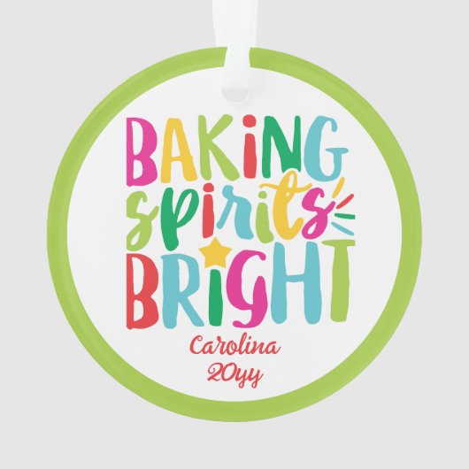 Baking Spirits Helderkleurige kerstbehandelingen Ornament (achterkant)