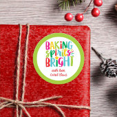 Baking Spirits Helderkleurige kerstbehandelingen Ronde Sticker
