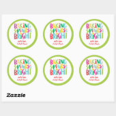 Baking Spirits Helderkleurige kerstbehandelingen Ronde Sticker (Vel)