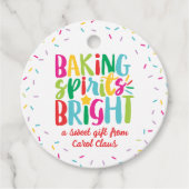 Baking Spirits Helderkleurige prinseskerst Bedankjes Labels (Voorkant)