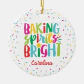 Baking Spirits Helderkleurige prinseskerst Keramisch Ornament (Voorkant)