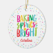 Baking Spirits Helderkleurige prinseskerst Keramisch Ornament (Links)