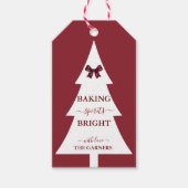 baking spirits | Kerstboom rood Cadeaulabel (Voorkant)