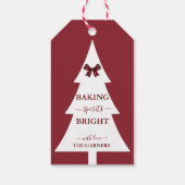 baking spirits | Kerstboom rood Cadeaulabel (Achterkant)