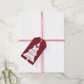 baking spirits | Kerstboom rood Cadeaulabel (Met Touw)