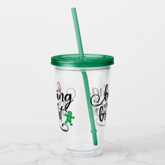 baking spirits | Kerstvakantie Fun Acryl Drinkbeker (Links)