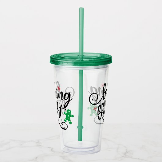 baking spirits | Kerstvakantie Fun Acryl Drinkbeker (Rechts)