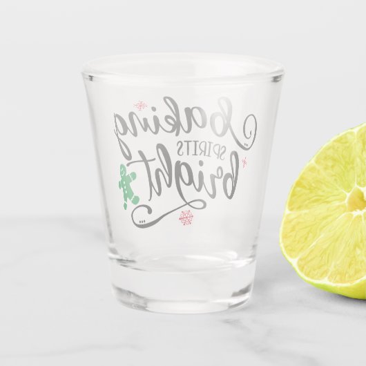 baking spirits | Kerstvakantie Fun Shot Glas (Achterkant)