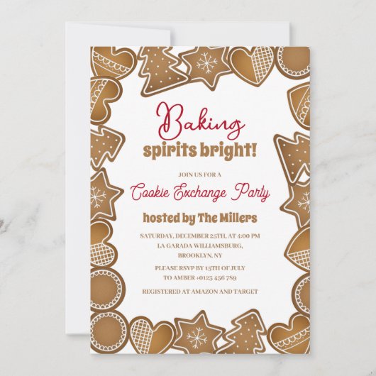 Baking Spirits met Bright Koekjeswisselkerst Kaart (Voorkant)