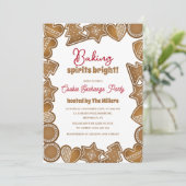 Baking Spirits met Bright Koekjeswisselkerst Kaart (Staand voorkant)