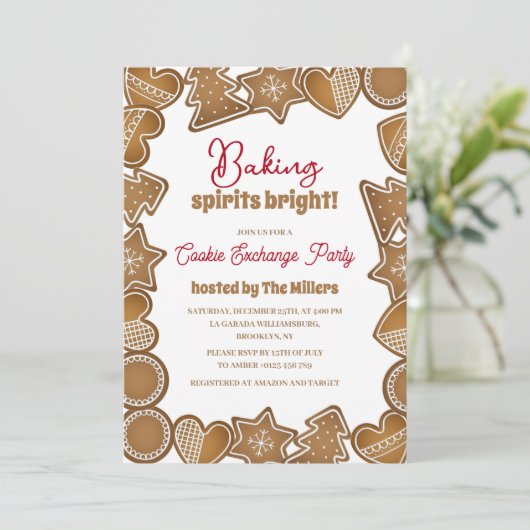 Baking Spirits met Bright Koekjeswisselkerst Kaart (Staand voorkant)