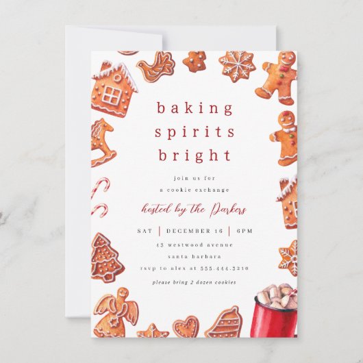 Baking Spirits met Bright Koekjeswisselkerst Kaart (Voorkant)