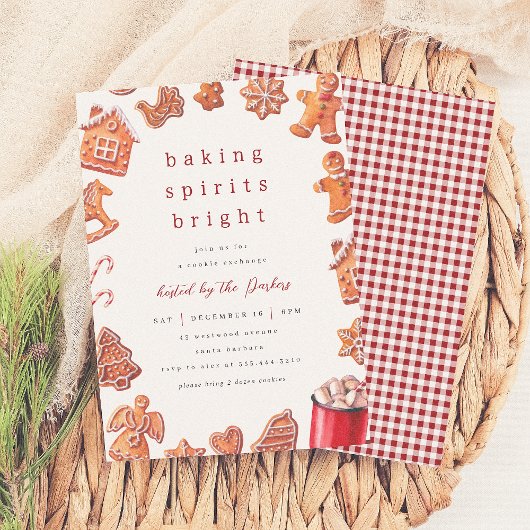 Baking Spirits met Bright Koekjeswisselkerst Kaart