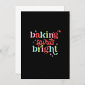 Baking Spirits met helder kerstkoekje Funny Lover Kaart (Voorkant / Achterkant)
