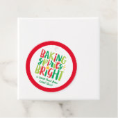 Baking Spirits met heldere feestelijke kerstbehand Bedankjes Labels (In situ)