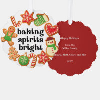Baking-spirits met heldere kerstkoekjes Labels
