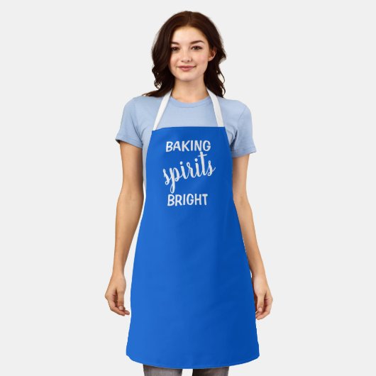 Baking Spirits Schort met helder kerstfeest (Gedragen)