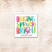 Baking Spirits voor feestelijke, kleurrijke kerst Vierkante Sticker