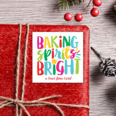Baking Spirits voor feestelijke, kleurrijke kerst Vierkante Sticker
