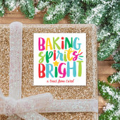 Baking Spirits voor feestelijke, kleurrijke kerst Vierkante Sticker