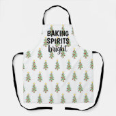 Baking Spirits voor helder kerstboomgeschaafd Schort (Voorkant)