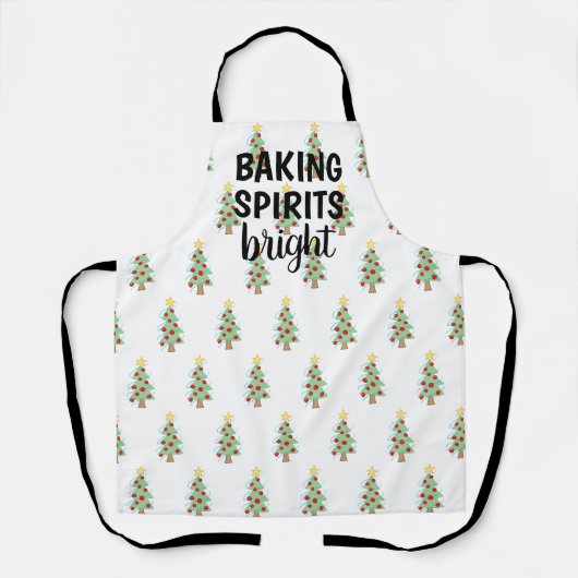 Baking Spirits voor helder kerstboomgeschaafd Schort (Voorkant)