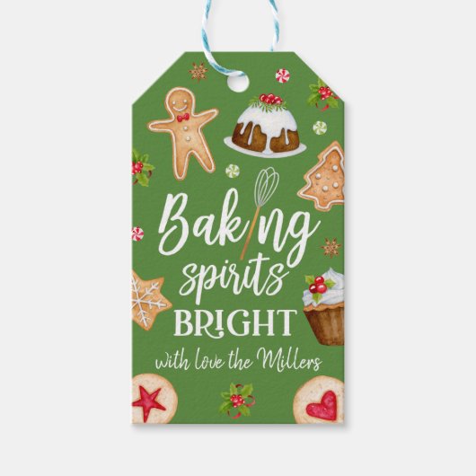 Baking Spirits voor helder kerstfeestmaal bakken Cadeaulabel (Voorkant)