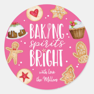 Baking Spirits voor helder kerstfeestmaal bakken Ronde Sticker