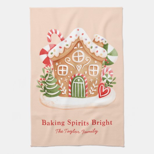 Baking Spirits voor helder kerstgebak Theedoek (Verticaal)