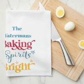 Baking Spirits voor helder kerstvakantiemonogram Theedoek (Quarter Fold)