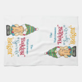 Baking Spirits voor helder kerstvakantiemonogram Theedoek (Horizontaal)