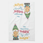 Baking Spirits voor helder kerstvakantiemonogram Theedoek (Verticaal)