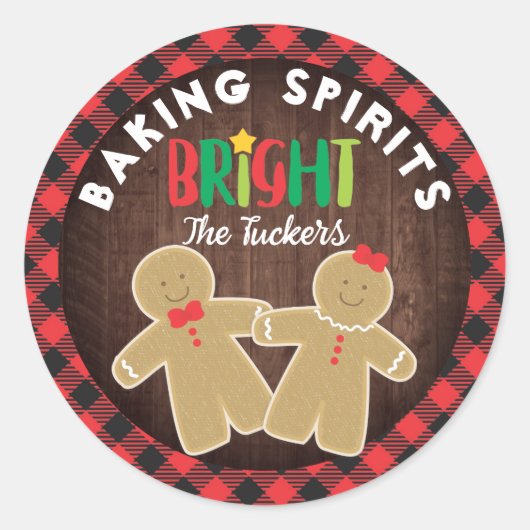 Baking-spirits voor helder ontbijtkoek ronde sticker (Voorkant)