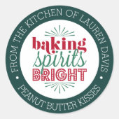 Baking Spirits voor helder, persoonlijk gebruik vo Ronde Sticker (Voorkant)