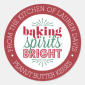 Baking Spirits voor helder, persoonlijk gebruik vo Ronde Sticker (Voorkant)