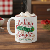 Baking-spirits voor heldere, aangepaste kerstmis tweekleurige koffiemok