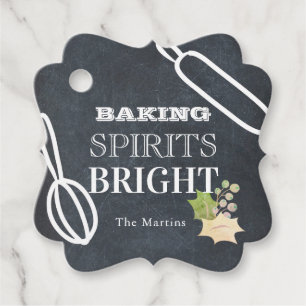 Baking Sprits Bright Holiday Chalkboard Bedankjes Labels