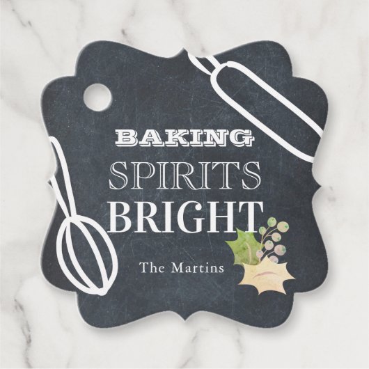 Baking Sprits Bright Holiday Chalkboard Bedankjes Labels (Voorkant)