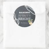 Baking Sprits Bright Holiday Chalkboard Ronde Sticker (Tas)